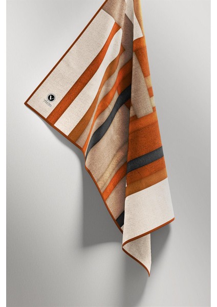 Twill Renkli Şerit Desenli Taba Renkli 90X90 Eşarp (Ipek Içermez) Kenar Dikiş Şekli El Dikişli fırsatları