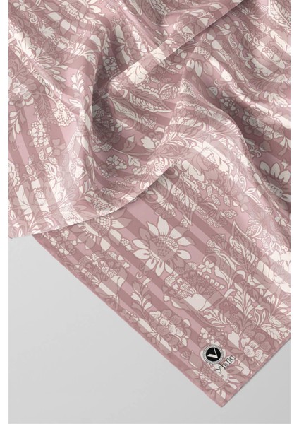 Twill Batik Şal Desenli Pudra Renkli 90X90 Eşarp (Ipek Içermez) Kenar Dikiş Şekli El Dikişli fiyatları