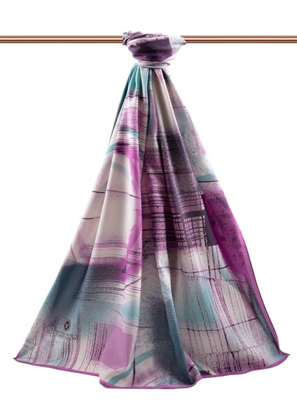 Lüks Medine Ipeği Geometrik Desenli Pembe Renkli 75X195 Kırışmaz Şal Moss Krep Dikiş Tipi Italyan Dikişli fiyatları