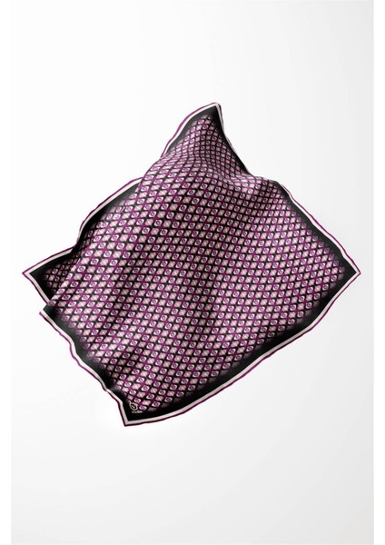 Twill Çıtır Desenli Mürdüm Renkli 90X90 Eşarp (Ipek Içermez) Kenar Dikiş Şekli El Dikişli modelleri