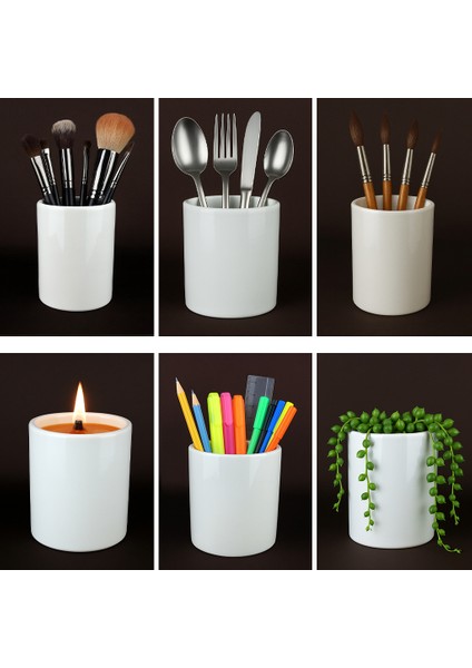 Seramik Çok Amaçlı Kavanoz - Sunum, Saksı, Mumluk ve Dekoratif Kullanım fırsatları