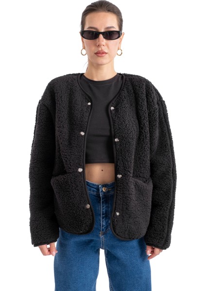 Peluş Çıtçıtlı Ceket - C601