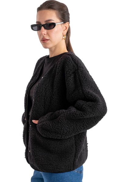 Peluş Çıtçıtlı Ceket - C601 modelleri