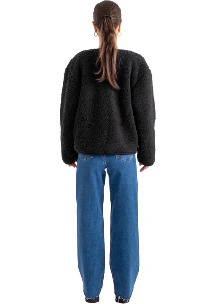 Peluş Çıtçıtlı Ceket - C601 indirimleri