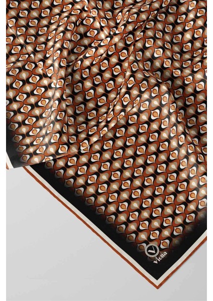 Twill Çıtır Desenli Taba Renkli 90X90 Eşarp (Ipek Içermez) Kenar Dikiş Şekli El Dikişli fiyatları