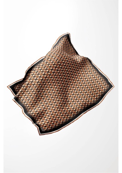 Twill Çıtır Desenli Taba Renkli 90X90 Eşarp (Ipek Içermez) Kenar Dikiş Şekli El Dikişli modelleri