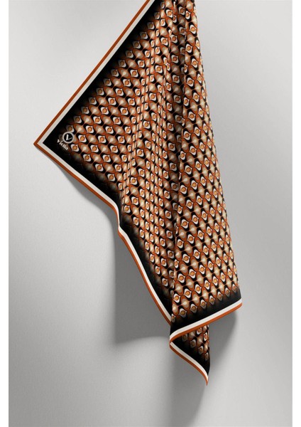 Twill Çıtır Desenli Taba Renkli 90X90 Eşarp (Ipek Içermez) Kenar Dikiş Şekli El Dikişli fırsatları