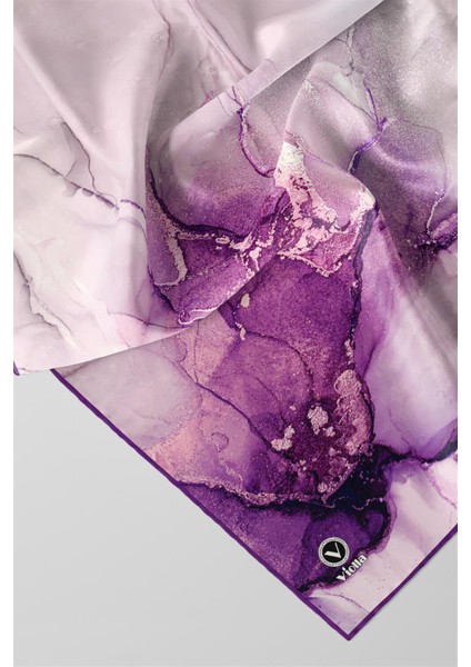 Twill Batik Desenli Mor Renkli 90X90 Eşarp (Ipek Içermez) Kenar Dikiş Şekli El Dikişli fiyatları