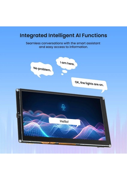 Crowpanel Advance Siyah 7" Hmı – ESP32-S3 Arduino Destekli Aı Destekli Programlanabilir IPS Dokunmatik Ekran (800X480) – Kılıfsız fırsatları