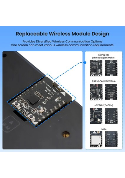 Crowpanel Advance Siyah 7" Hmı – ESP32-S3 Arduino Destekli Aı Destekli Programlanabilir IPS Dokunmatik Ekran (800X480) – Kılıfsız