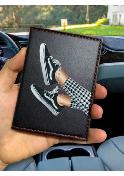 Ruhsat Kılıfı Deri Dikişli Desenli Oto Araba Motor Ruhsat Kabı Kılıfı Relax Mode