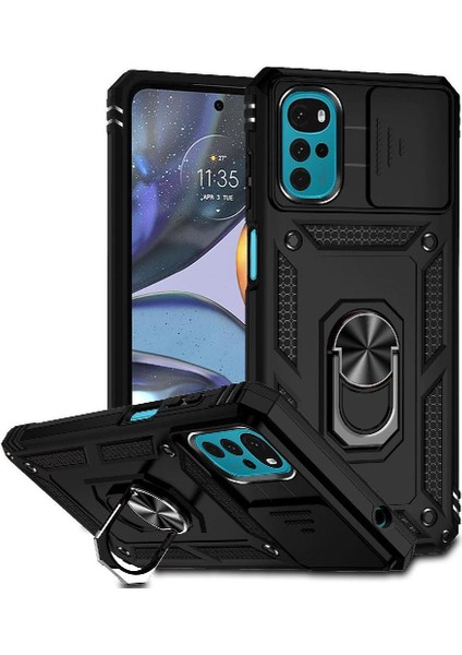 Motorola Moto G22 Için Kılıf Standı Araba Mıknatıs Manyetik Halka Hodler (Yurt Dışından)