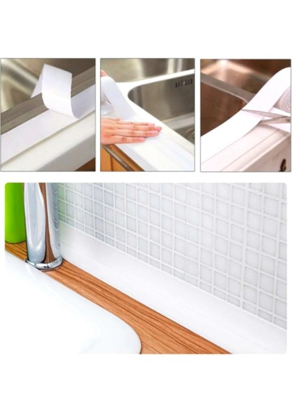 Gri Su Sızdırmaz Bant Lavabo Küvet Kenar Bandı (3.2m) fırsatları