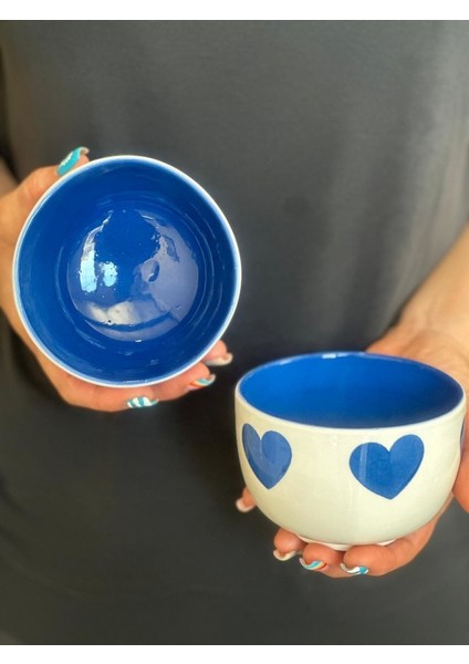 2 Li Içi Dolu Lacivert Kalpli Çerezlik Kase fırsatları