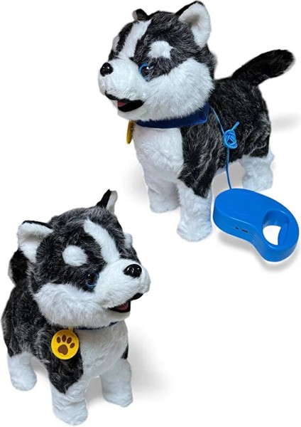 Uzaktan Kumandalı Sesli Müzikli Havlayan Yürüyen Ses Tekrar Etme Özellikli 30 cm Peluş Köpek