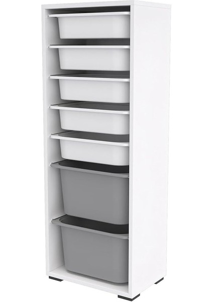 Zola 7 Sepetli Çok Amaçlı Mutfak Dolabı Gri-Beyaz fırsatları