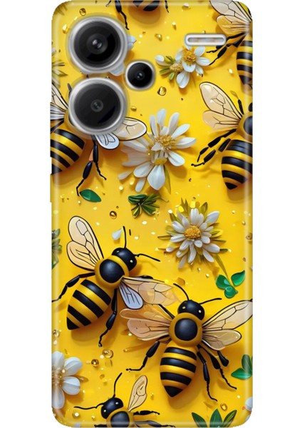 Xiaomi Redmi Note 13 Pro Plus 5g Kılıf Desenli Baskılı Tpu Rubber Kapak Arıların Dansı