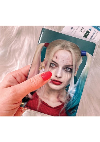 Tüm Ülke Pasaportları ile Uyumlu Şeffaf Pvc Baskılı Cepli Pasaport Kılıfı Kabı - Quinn