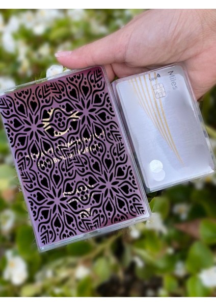 Ornamental Desenli Universal Şeffaf Pasaport Kılıfı Model Tüm Ülke Pasaportlarına Uygun