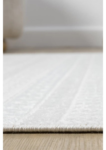 Seyran Halı Sahra 15502 Kemik Akrilik Pamuk Taban Modern Salon Koridor Halısı Yolluk fırsatları