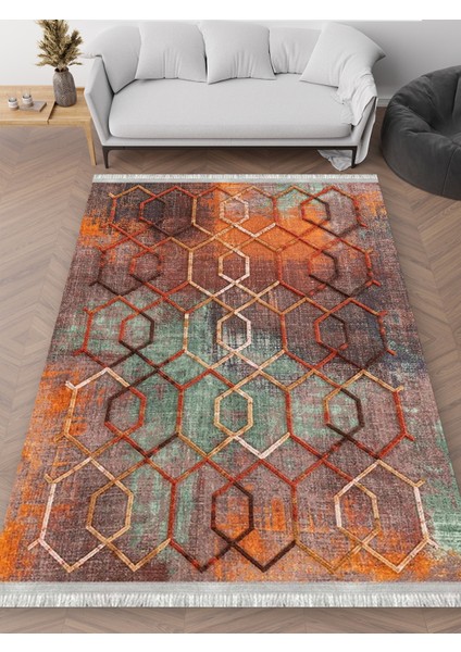 MD-0041H – Makinede Yıkanabilir, Kaymaz Taban, Dijital Baskı Halı