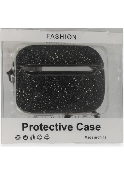 Airpods Pro 2 (2.nesil) Spell Simli Kılıf - Siyah