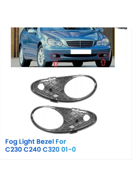 1paır Ön Tampon Sis Işığı Trim Kapak 2038850523 2038850623 Mercedes-Benz C-Serisi W203 2001-2007 C230 C280 C320 (Yurt Dışından) indirimleri