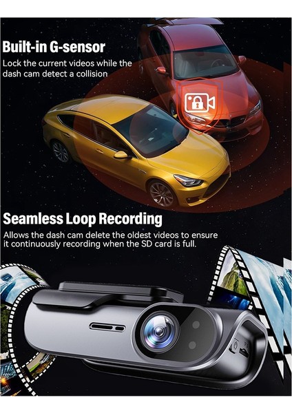 Araba Dash Cam Çift Ön 4K Arka Çizgi Kamera Ekran Yok Wifi Mobil Internet Otomobil Kamera Dvr 32GTF Kart 4K+WIFI+32G (Yurt Dışından) fırsatları