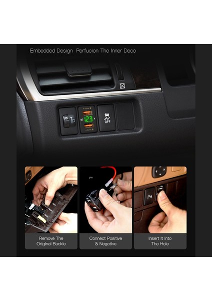 36W Hızlı Araba Şarj Cihazı Qc3 0 Mavi Voltajlı Çift USB Fast Charger Honda Için Su Geçirmez Cep Telefonu Şarj Cihazı (Yurt Dışından) modelleri