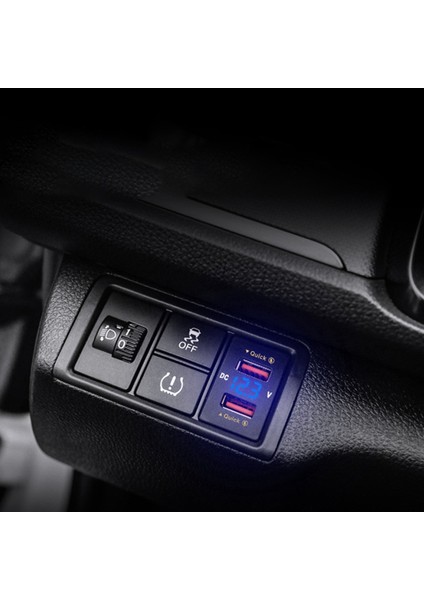 36W Hızlı Araba Şarj Cihazı Qc3 0 Mavi Voltajlı Çift USB Fast Charger Honda Için Su Geçirmez Cep Telefonu Şarj Cihazı (Yurt Dışından) indirimleri