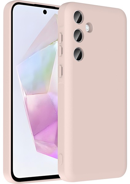 Galaxy A26 Kılıf Kamera Korumalı Kartlık Hazneli Vlmt Vitra Kapak - Pembe