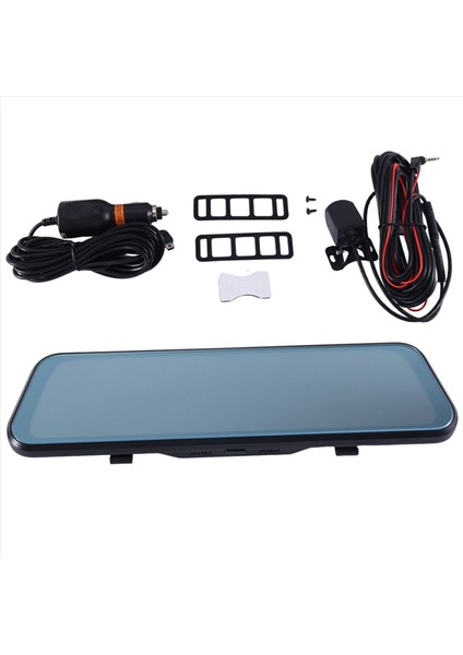 10 INÇ1080P Araba Dvr Ayna Çizgi Kamera Çift Lens Dashcam Full Hd Sürücü Kaydedici Akışı Çizgi Araba Kamera Dikiz Aynası (Yurt Dışından) fiyatları