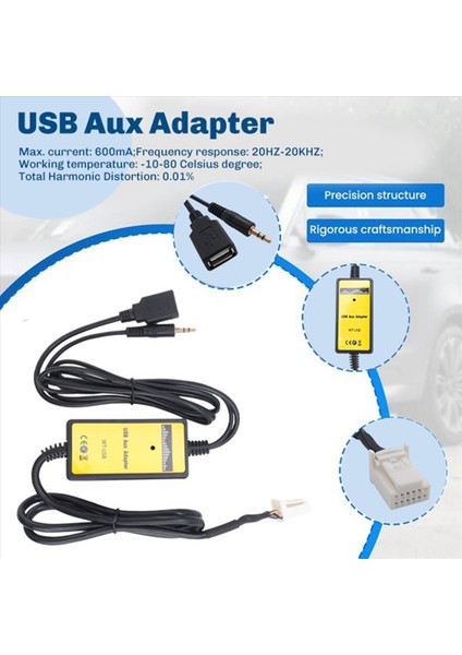 6 + 6pin Araba Radyosu Dijital USB Mp3 Arayüzü CD Değiştirici Adaptörü Toyota Lexus Corolla Serisi Için Girişte 3 5 mm Aux ile (Yurt Dışından) indirimleri