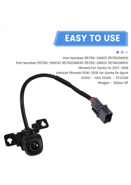 95760-2W630 Arka Görünüm Kamera Geri Dönen Görüntü Hyundai Santa Fe Için Pdc Kamera 2017-2018 957602W631 (Yurt Dışından) indirimleri