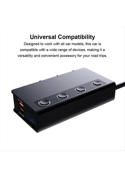 Araba Adaptörü Yeni 3-Sokabe 3 1A Şarj Cihazı USB Car Usb+Qc3 0+PD65W Aksesuarlar Bağlantı Noktası USB 18W (Yurt Dışından) fiyatları