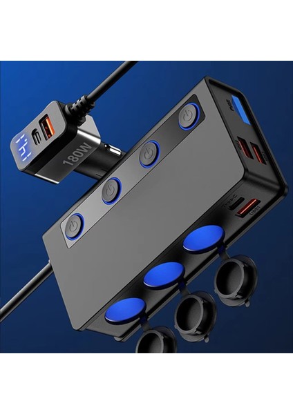 Araba Adaptörü Yeni 3-Sokabe 3 1A Şarj Cihazı USB Car Usb+Qc3 0+PD65W Aksesuarlar Bağlantı Noktası USB 18W (Yurt Dışından) indirimleri