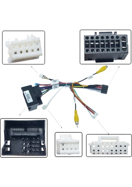 Araba 16PIN Ses Güç Kablosu Radyo Kablo Kablo Demeti Peugeot 3008 2008 Citroen C4 C-Quatre C4L C3 Xr C5 (Yurt Dışından) fırsatları