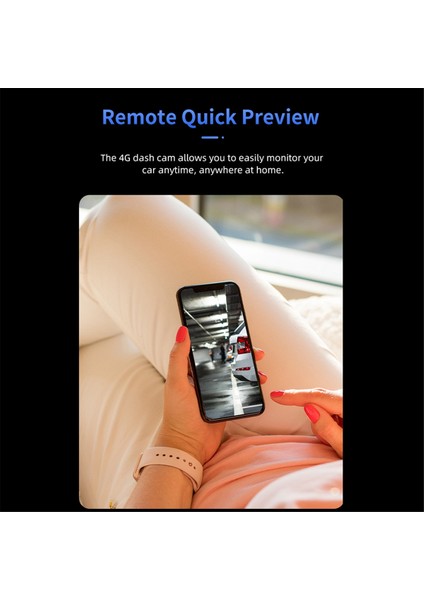 1080P Hd Araba Çizgi Kamera 4g Çarpışma Sensörü Alarm Uzak Video Oynatma Sürüş Kayıt Cihazı Monitör Kamerası (Yurt Dışından)