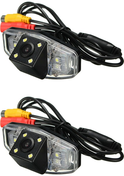 2x Otomatik Araba Arka Görünüm Yedekleme Ters Park Kamerası Honda Accord Için 4 LED Işık ile Civic Ek Fd Pilot Fit Jazz (Yurt Dışından)