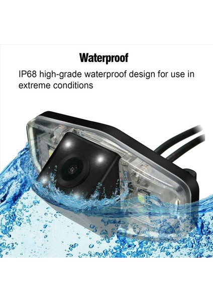 2x Otomatik Araba Arka Görünüm Yedekleme Ters Park Kamerası Honda Accord Için 4 LED Işık ile Civic Ek Fd Pilot Fit Jazz (Yurt Dışından) modelleri