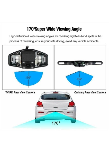2x Otomatik Araba Arka Görünüm Yedekleme Ters Park Kamerası Honda Accord Için 4 LED Işık ile Civic Ek Fd Pilot Fit Jazz (Yurt Dışından) fırsatları