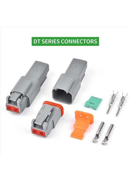 Elektrik Teli Konnektörü Fişi 16 Setler 2 Pin 16-20AWG Su Geçirmez Mühürlü Otomatik Gri Erkek ve Dişi Terminal Konektörleri (Yurt Dışından) fiyatları