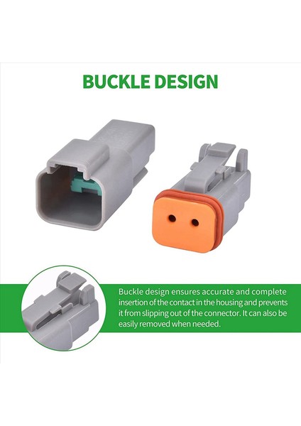 Elektrik Teli Konnektörü Fişi 16 Setler 2 Pin 16-20AWG Su Geçirmez Mühürlü Otomatik Gri Erkek ve Dişi Terminal Konektörleri (Yurt Dışından) indirimleri