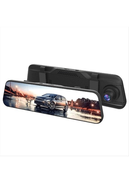 9 66 Inç Kare Ekran 1080P Hd Wifi Stream Medya Dikiz Ayna Dash Cam Araç Kayıt Sistemi (Yurt Dışından) fiyatları