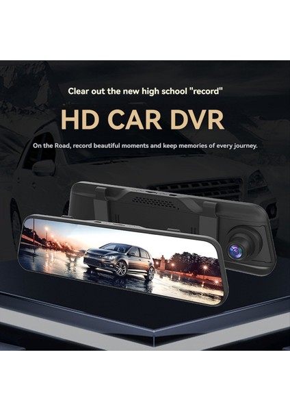 9 66 Inç Kare Ekran 1080P Hd Wifi Stream Medya Dikiz Ayna Dash Cam Araç Kayıt Sistemi (Yurt Dışından) fırsatları