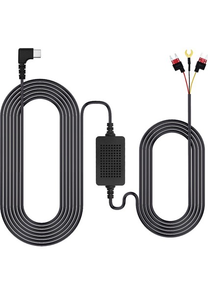 Evrensel 3 5m Araba Dash Cam Tel 12/24V Ila 5V 3A Araç Dvr Hardwire Kablo Kiti Video Kamera Kaydedici Type-C Hattı (Yurt Dışından)