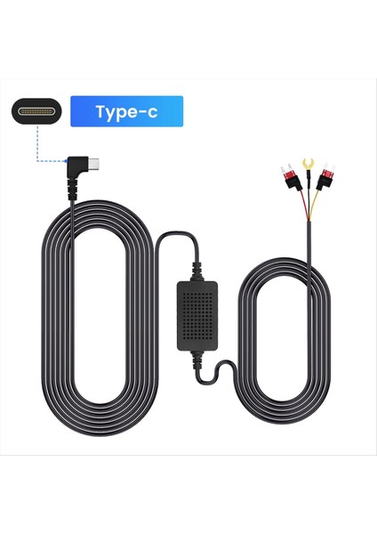 Evrensel 3 5m Araba Dash Cam Tel 12/24V Ila 5V 3A Araç Dvr Hardwire Kablo Kiti Video Kamera Kaydedici Type-C Hattı (Yurt Dışından) fiyatları