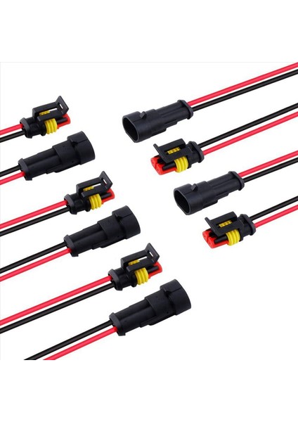 10 Çift 2 Pin Yollu Su Geçirmez Elektrik Tel Konektörü Fişi Motosiklet Scooter Deniz (Yurt Dışından) indirimleri