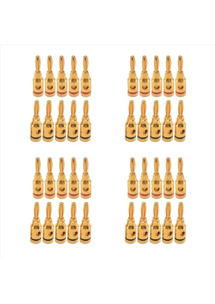 Muz Fişleri Konektörler Açık Vidalı Tip 20 Çift (Yurt Dışından)