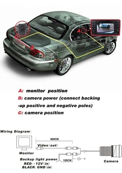 Mitsubishi L200 2008-2015 Için Araba Arka Görünüm Kamerası (Yurt Dışından)